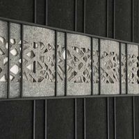 Sichtschutzstreifen Design Vlies Graphic für Doppelstabmatten Hellgrau 2,6m