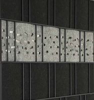 Sichtschutzstreifen Design Vlies Criss Cross für Doppelstabmatten Hellgrau 2,6m