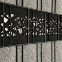 Sichtschutzstreifen Design Vlies Graphic für Doppelstabmatten Schwarzgrau 2,6m