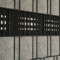 Sichtschutzstreifen Design Vlies Bubble für Doppelstabmatten Schwarzgrau 2,6m