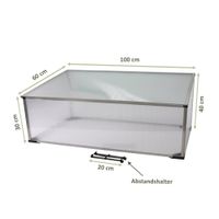 Frühbeet aus 1 mm starkem Aluminium, Treibhaus mit Aufstelldach, Frühbeetaufsatz