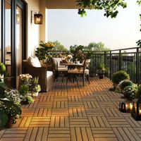 Home Deluxe WPC Klickfliesen BAVARO PREMIUM - Teak 5 m²