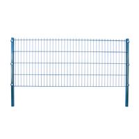 Doppelstabmattenzaun Komplett-Set, ca. 123 cm x 10 m - Moosgrün