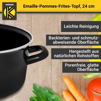 Emaillierter Pommes-Topf, 24 cm