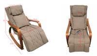 Elektrischer Massage-Schaukelstuhl, ca. 126 x 64 x 81 cm - Hellbraun