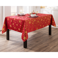 XXL-Jacquard-Tischdecke "Glitzer-Stern" - ca. 160 x 275 cm