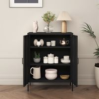 Büroschrank Pyhäranta Metall Schwarz, matt