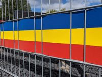 Sichtschutzstreifen Fanartikel für Rumänien Doppelstabmatten Akzentstreifen