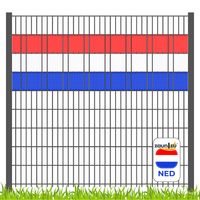 Sichtschutzstreifen Fanartikel für Niederlande Doppelstabmatten Volle Streifenbreite GELOCHT