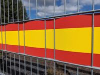 Sichtschutzstreifen Fanartikel Spanien für Doppelstabmatten Akzentstreifen