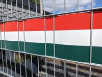 Sichtschutzstreifen Fanartikel Ungarn für Doppelstabmatten Akzentstreifen