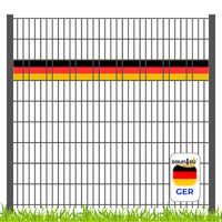 Sichtschutzstreifen Deutschland für Doppelstabmatten Akzentstreifen