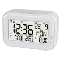 Premium Design-Funkwecker mit Akku automatisches Nachtlicht Datumsanzeige