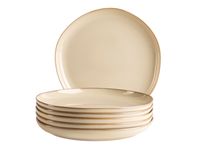 Serie Cordelia, 6-teiliges Speisetellerset, Steinzeug, Sand