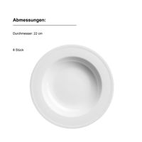 Serie ARLONA, Suppenteller Set, 6-teilig, Porzellan
