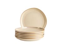 Serie Cordelia, Dessertteller, 6-er Set, Keramik, Sand