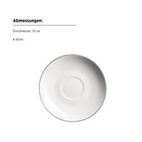 Serie FELISE, Kaffeeservice 18 tlg. mit schwarzem Rand