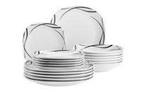 Serie DECORA, Tellerset, 18-teilig, Porzellan