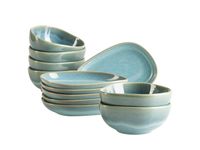 Serie Cordelia, Snacking-Set 12-tlg., Keramik, Grün
