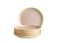 Serie Cordelia, Dessertteller, 6-er Set, Keramik, Sand / Grün