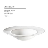 Serie Unico, Pastateller Set für 4 Personen, Steinzeug, Weiß