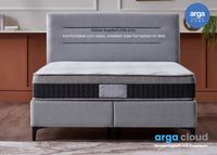 Boxspringbett "A-CLOUD" mit Stauraum – Polsterbett mit Bettkasten & Pocket-Federkern Matratze - Grau