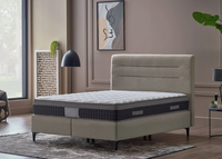 Boxspringbett "A-CLOUD" mit Stauraum Polsterbett mit Bettkasten & Pocket-Federkern Matratze - Cream