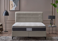 Boxsprinbgett "A-CLOUD " mit Bettkasten und Orthopädische Taschenfederkernmatratze - Cream
