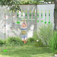 Ninja Warrior Hindernisparcours für Kinder 10 m Ninja Slackline Kit Grün