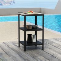 Outdoor Standregal Bolognano Schwarz/Silber
