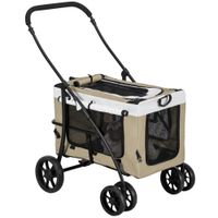 2 in 1 Hundewagen Hundebuggy klappbar für Hunde &amp; Katzen bis 10 kg Katzenbuggy