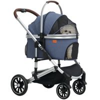 Hundewagen 3 in 1 Hundebuggy klappbar für Hunde &amp; Katzen bis 10 kg Katzenbuggy