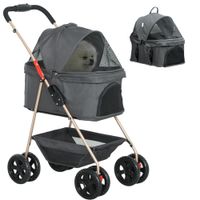 Hundewagen 3 in 1 Hundebuggy Faltbar Hundebox, klappbar Transporttasche
