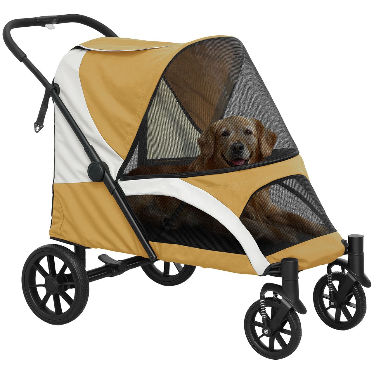 PawHut Hundewagen Hundebuggy klappbar für große Hunde &amp; Katzen bis 30 kg Katzenbuggy