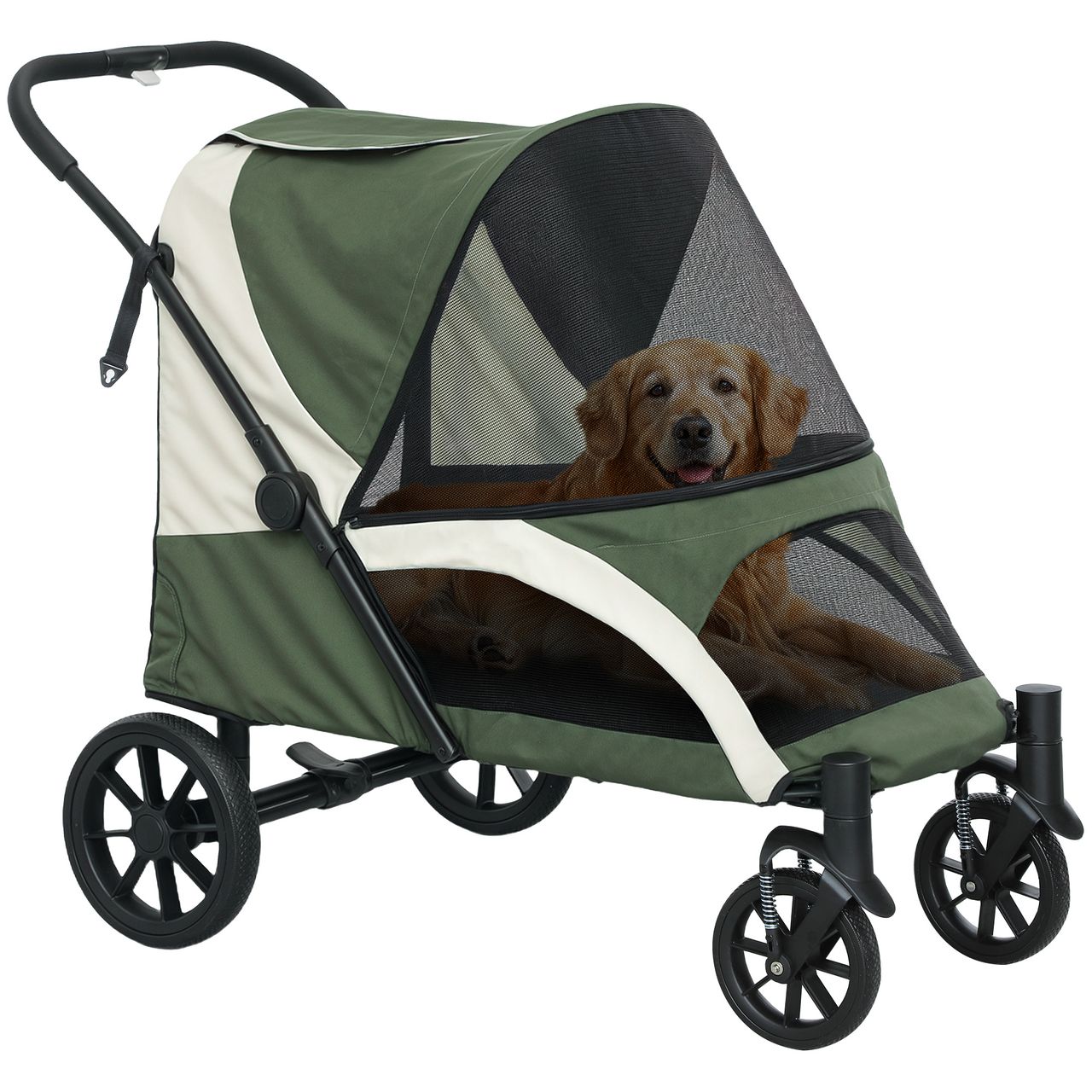 PawHut Hundewagen Hundebuggy klappbar für große Hunde &amp; Katzen bis 30 kg Katzenbuggy