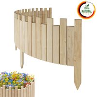 Beeteinfassung 200 x 30 cm Unbehandelt Holz Rollzaun Holzzaun Rasenkante Palisade Beetumrandung