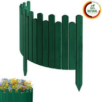 Beeteinfassung Rasenkante 100 cm lang Flexibler Gartenzaun Rollzaun Steckzaun Höhe 40 cm Grün