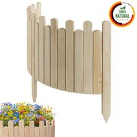 Beeteinfassung Rasenkante 100 cm lang Flexibler Gartenzaun Rollzaun Steckzaun Höhe 40cm Unbehandelt