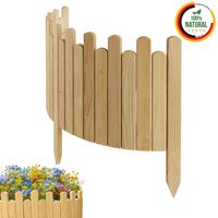 Beeteinfassung Rasenkante 100 cm lang Flexibler Gartenzaun Rollzaun Steckzaun Höhe 30 cm Natur