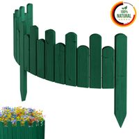 Beeteinfassung Rasenkante 100 cm lang Flexibler Gartenzaun Rollzaun Steckzaun Höhe 20cm Grün