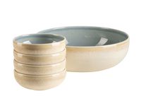 Serie Candy, Schüssel-Set für 4 Personen, Steinzeug, Blau