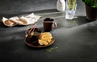 Serie Powerful, Kaffeebecher Set für 6 Personen, Porzellan, Braun