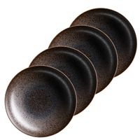 Serie Powerful, Pastateller Set für 4 Personen, Porzellan, Braun