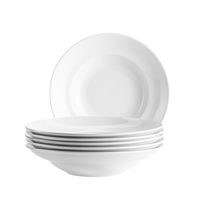 Serie Barca, Pastateller-Set für 6 Personen, Porzellan, Weiß