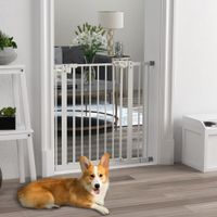 Türschutzgitter Hunde, Absperrgitter, Treppenschutzgitter, Hundegitter, Weiß