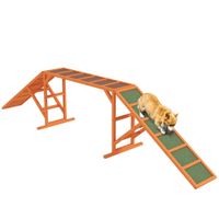 Hunde Agility Steg Agility-Ausrüstung für Hunde mit Sicherheitsstange, Orange