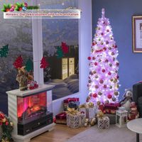 180cm Künstlicher Weihnachtsbaum Bleistift, LED beleuchteter Tannenbaum