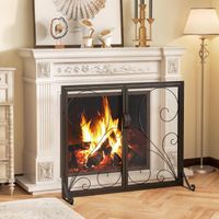 Doppeltüriger Kaminschutz, 96 x 78 cm großer