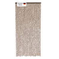 Flauschvorhang 90x200cm beige-braun-weiß meliert, Fliegenschutz, Türvorhang Wohnwagen