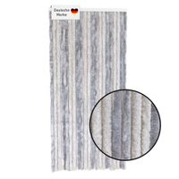 Flauschvorhang 90x200cm grau-hellgrau, Fliegenschutz, Türvorhang Wohnwagen